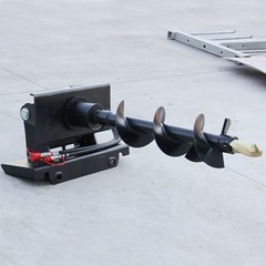 Hydraulic Skid Steer Auger Attachment for Bobcat CAT Kubota Loader Landscaping