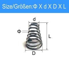 Conical Compression Spring Tapered Cone Spring Steel 0.2-3.0mm Wire High Tension
