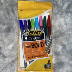 BIC Cristal Extra Bold Assorted Colors 8 Count 1.6mm (19627)