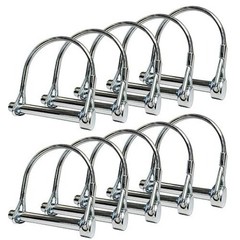 10 Pack, Trailer Coupler Pin and Safety Locking Pin, 2-1/8″x1/4″ (L x W) Heavy D