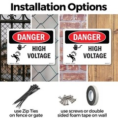 High Voltage OSHA Danger Sign Metal, Plastic, Or Decal – 5 or 10 Pack