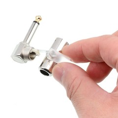 Right Angle 6.35mm 1/4 Inch TS Mono Plug, 5 Pack Audio 1/4″ 90 Degree Right A…