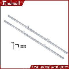 Findmall 2 pcs SBR20-1500mm Linear rail 4 piece SBR20UU Brass Router Block