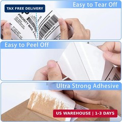 Phomemo Genuine 4X6 Thermal Shipping Label 100 Labels per Stack – 4×6 FanFold Th
