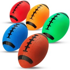 6-Inch Mini Footballs for Kids (Pack 6-Inch, Red, Blue, Green, Orange, Brown