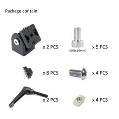 2 Set Black 3030 Aluminum Extrusion Pivot Hinge Swivel Angle Bracket Fits 30/30