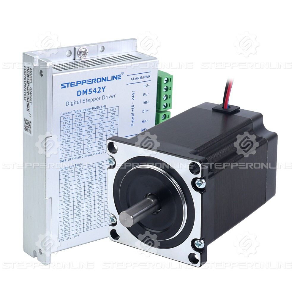STEPPERONLINE 1.9/3Nm Φ8mm Nema 23 Stepper Motor & Driver & Power Supply CNC Kit