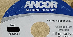 Ancor #8awg Marine Grade Tinned Copper Boat Cable BC-5W2 UL-1426 Red /25ft
