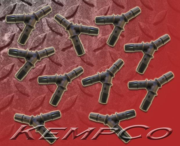 (10) 5/16″ Hose-Barb Y 3-Way Fitting (WYE) – Black Nylon – Auto Boat Fuel Line
