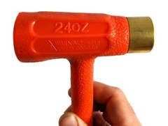 24-ounce Dual-Head Dead Blow Hammer – Brass & ABS heads – Great for Gunsmiths