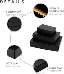 7X5X4 Inches Black Shipping Boxes 25 Pack – Corrugated Cardboard Mailing Box Fo