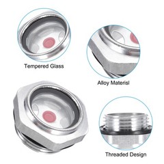 5 x Oil Sight Glass 1/4″ 3/8″ 1/2″ 3/4″ 1″ Male Threaded Liquid Level Gauge
