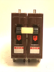 Wadsworth A250NI 50 Amp 2 Pole Metal Foot Circuit Breaker A250