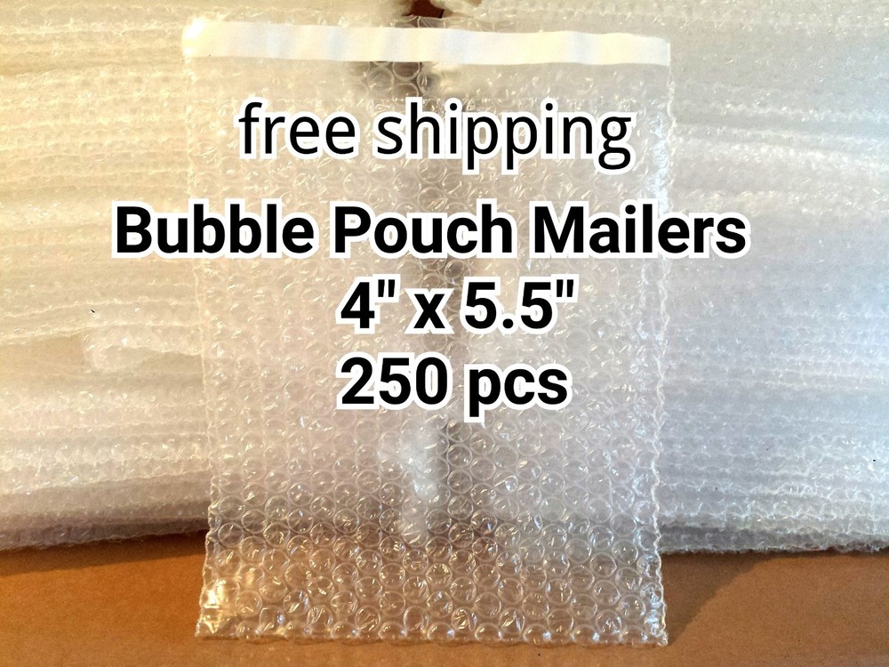 250X 4″ x 5.5″ BUBBLE OUT BAGS POUCHES SELF SEAL MAILERS BAGS FREE SHIPPING!!