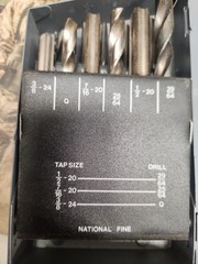 Huot 24-Pieces LEFT-HAND DRILL BIT SET INDEX 1/16″ TO 1/2″ BY 64ths HUOT