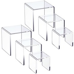 Clear Acrylic Display Risers 3-Tier Stands for Amiibo, Funko Pop, Jewelry, Desse