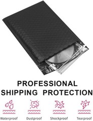 Any Size Black Poly Bubble Padded Shipping Mailers Envelopes Padded Self sealed