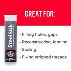 SteelStik, 1 Hour Cure, Steel Reinforced Epoxy Putty Stick – 2 Pack, Dark Grey (