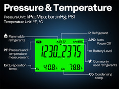 Refrigeration Digital AC Manifold Gauge Set 3 Way HVAC Gauges for R1234yf R134a
