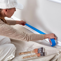 cinta de pintor azul de 2 pulgadas para multiples superficies juego de 4 rollos