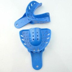 12 Pcs Dental Impression Trays Perforated Plastic Autoclavable Trays EASYINSMILE