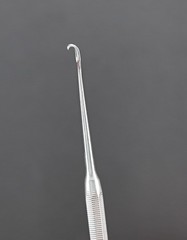 V Mueller RH1121 Nasal Hook Cottle, 2 Prong, Sharp, 3mm Between Prongs, 6″