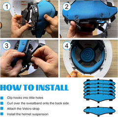 Hard Hat Sweatbands, Reusable Hard Hat Cooling Liner for Most Helmets, Washab…