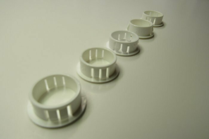 5 x Heyco White 1″ 25mm Hole Plug Dome Snap In Plug Knockout Panel Cap Cable