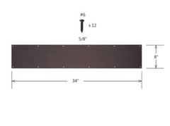Set Of 2- RELIABILT 8-in W x 34-in H Kick Plate- Oil Rubbed Bronze RB 0158099