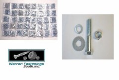 635pcs Grade 5 Coarse Thread Hex Head Bolts, Nuts, Washers Assortment ZP