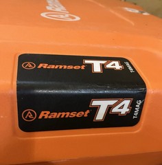 RAMSET T4 NAIL GUN KIT, GAS TOOL, CORDLESS, 2 BATTERIES, CASE AND CHARGER