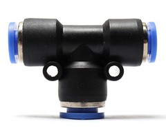 8mm (5/16″)-6mm (1/4″) Pneumatic Push in Union TEE Fitting, Quick Connect, 600pc