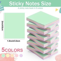 24 Packs Small Sticky Notes Bulk 1.5×2 Inch Mini Self Stick Note Pads, One Bo…