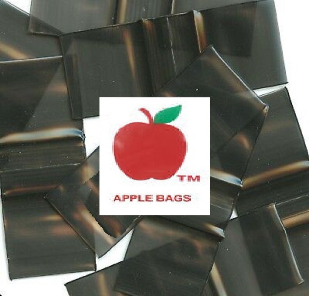 BLACK 1000 APPLE BRAND BAGGIES 1.25×1.25 2mil ZIPLOCK 1,000 125125 1.25″ x bags