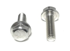 (10) M8 x 1.25 x 25 Stainless Steel DIN6921 A2 Hex Flange Bolts M8x25mm Flange