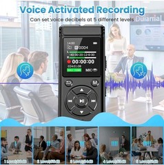 136GB Digital Voice Recorder Playback,9000 Hours Audio Recording,Voice activated