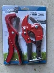 Orbit PVC/Poly Pipe Cutter Combo Set 2 Cutter Value Pack Red Cuts 1, 1-1/4in