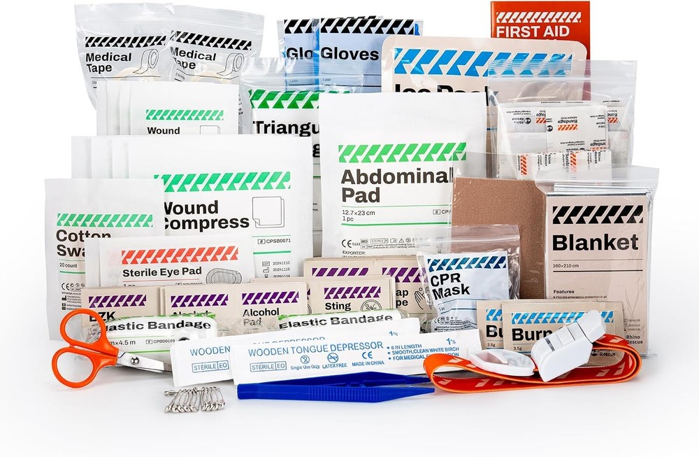 RHINO RESCUE 371pc OSHA First Aid Kit for Home & Business, Wall-Mount, HSA/FSA