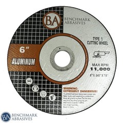 Benchmark Abrasives Type 1 Aluminum Oxide 6 Inch Cut Off Wheels for 6 inches
