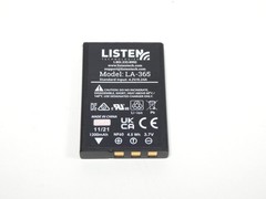 Listen Technologies LA-365 Replacement Rechargeable Li-ion Battery 3.7V 1200m…