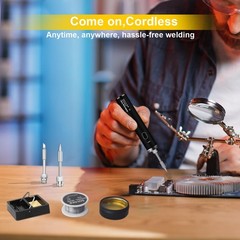 Cordless Soldering Iron Kit, 【2000mAh battery USB Rechargeable】Portable…