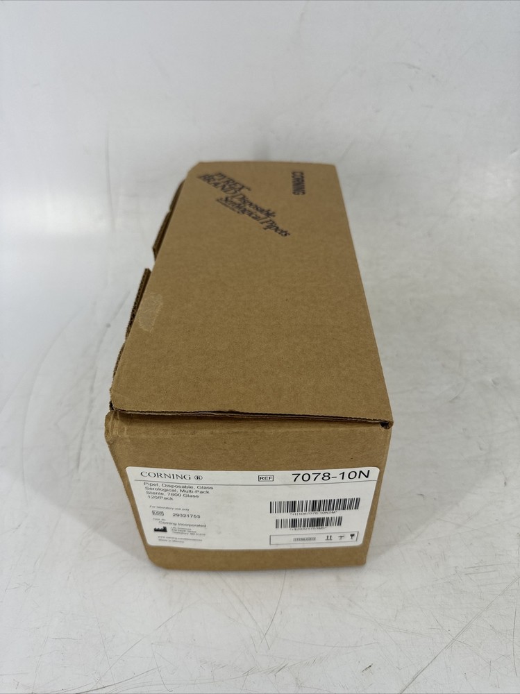 BOX OF 120 Corning 7078-10N Pipet 0.1mL Serological Sterile 7800 Glass NEW