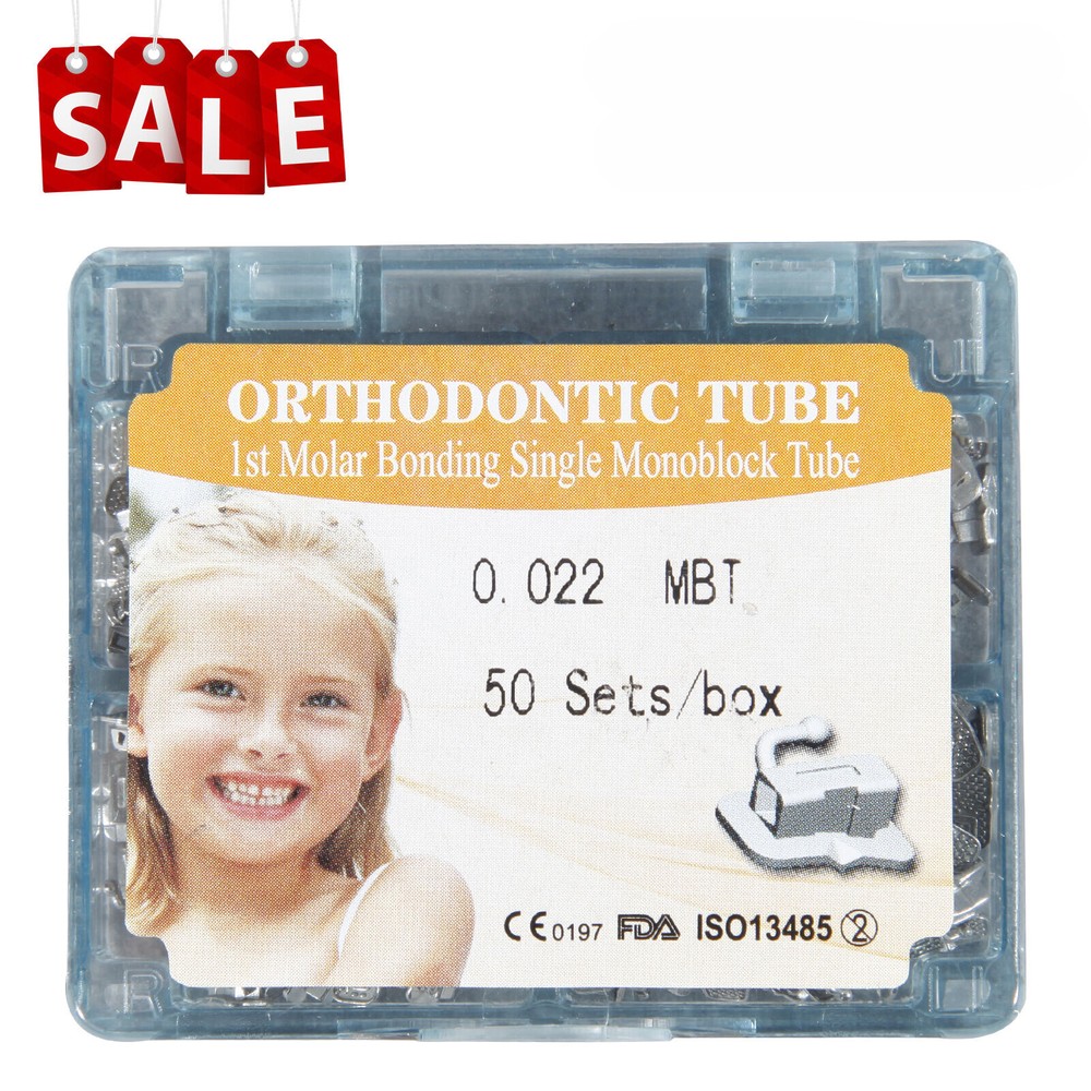 50 Sets Dental Buccal Tube 1st Bondable Non-Convertible MBT 022 Monoblock 200pcs