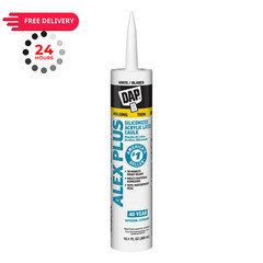 DAP INC 18152 10.1oz White Alex Plus Acrylic Latex Caulk 10.1 Fl Oz,