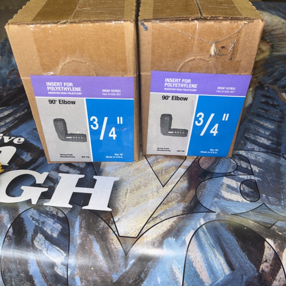 Poly Inserts | 3/4” | 90 Degree Elbow | Qty. 50 | One Box
