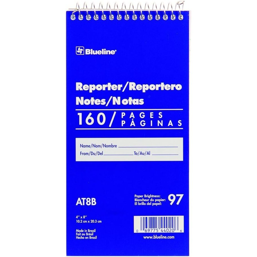 Reporter Notebook 4 x 8 Inches 80 Sheets 160 Pages Writing Journal Notepad