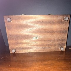 London Leather Wood Roll Top Desktop Organizer with Drawers
