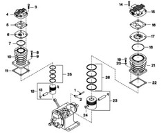 Model 2340 Piston LP Bare 32496572 refer #23 in pic Ingersoll Rand compatible