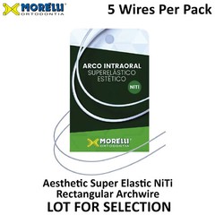 Morelli NiTi Dental White Orthodontic Archwire Superelastic Aesthetic 5 Wires