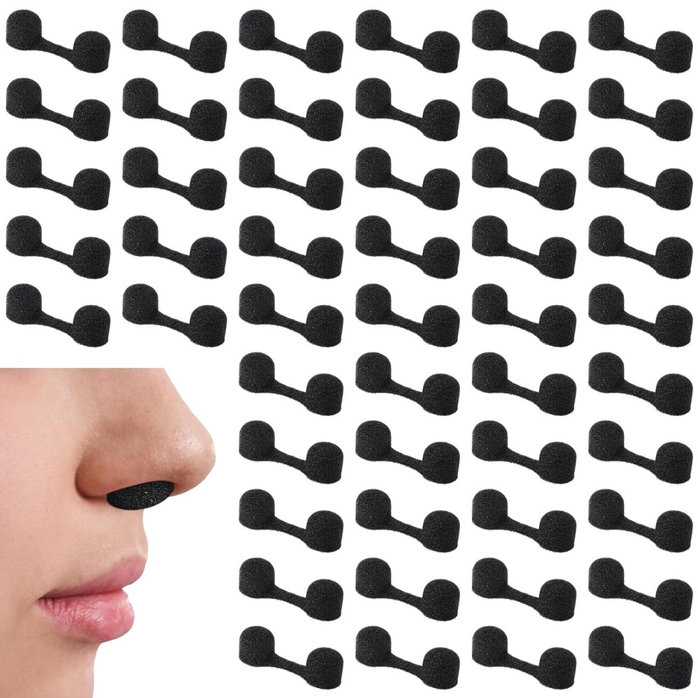50 Pieces Nose Filter Disposable Nose Plug Dust Sponge Bulk Filters Breathing
